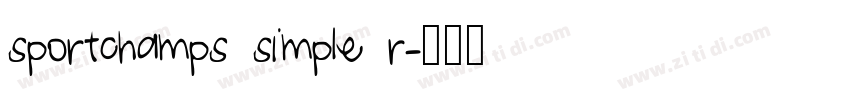 sportchamps simple r字体转换